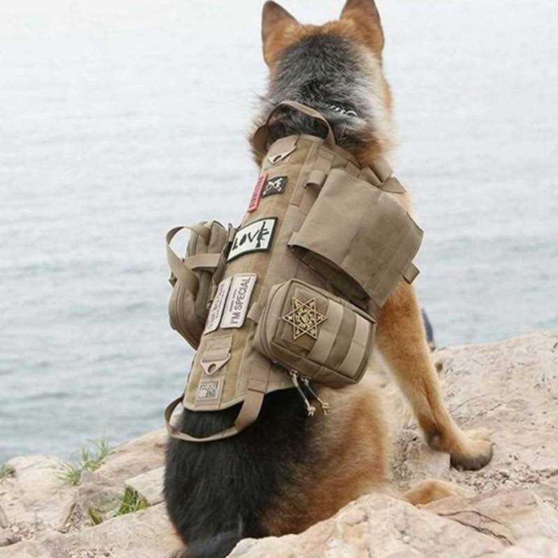 Tactical Dog Harness with Pouches L43820