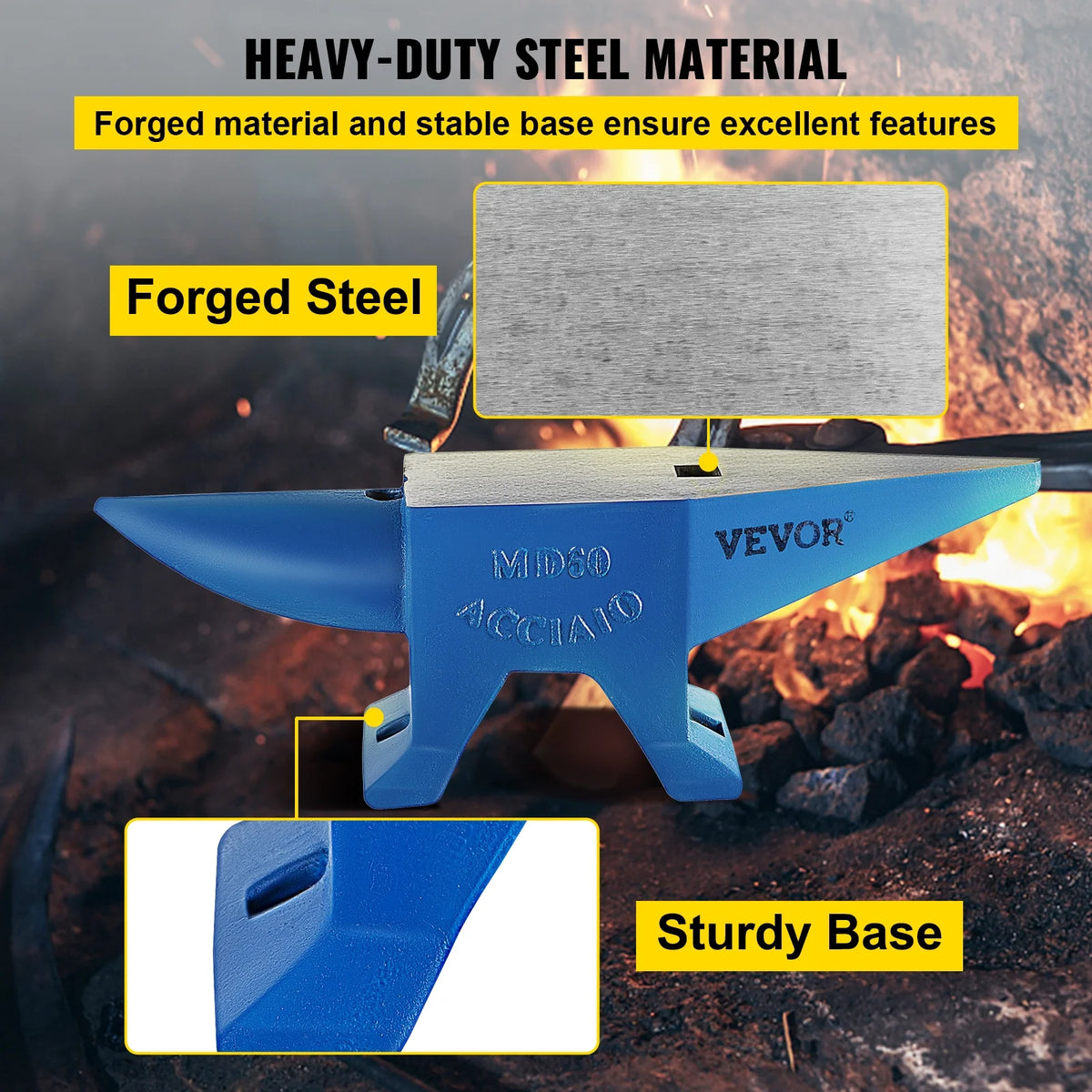 123lbs Cast Steel Anvil V3612