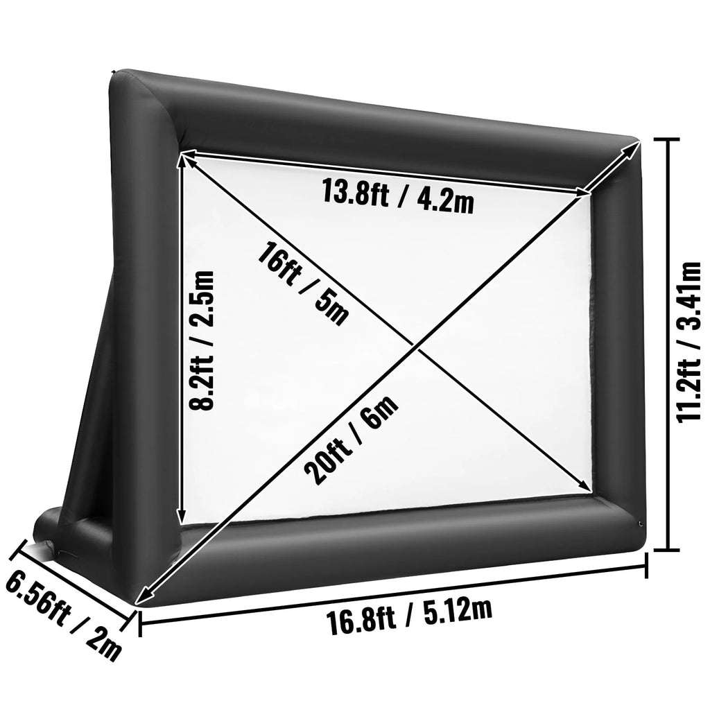 20ft Inflatable Projector Screen with Air Blower and Portable Bag U19240
