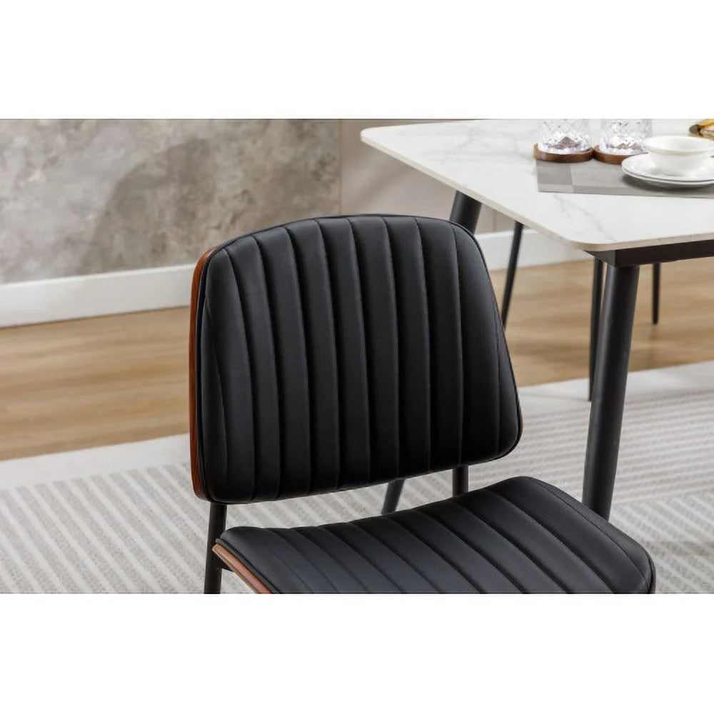 Set of 2 Faux Leather Dining Chairs X890
