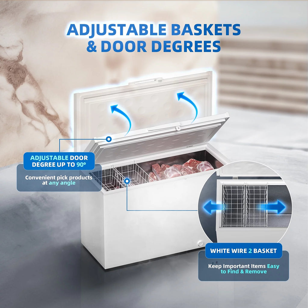 10 Cu.Ft. White Chest Freezer with Removable Basket G14369