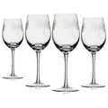 Sand Etched Stemmed Wine Glasses T102